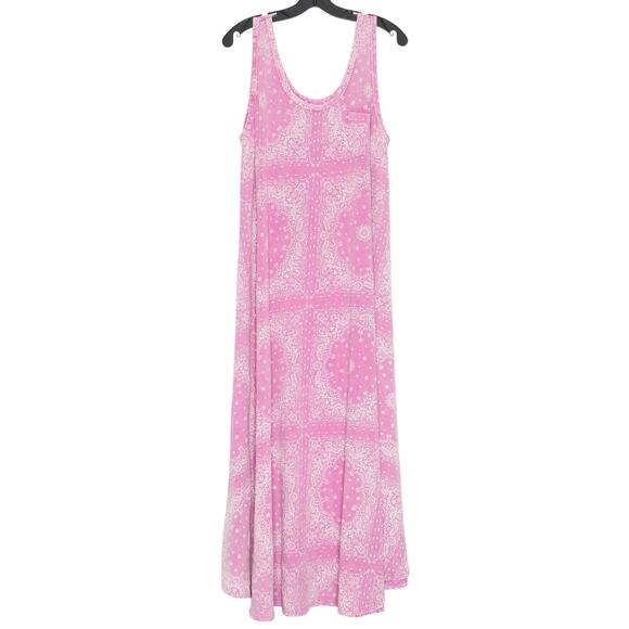 None and/or Unknown Dresses & Skirts - Dress Cottage Americana Coquette Y2K Boho Indie Sleaze Bandana Maxi Pink Medium